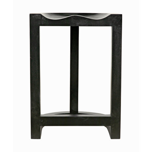 Saddle Counter Stool Hand Rubbed Black