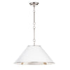 Reese Pendant White and Polished Nickel