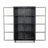 Seymore Black Iron Display Cabinet