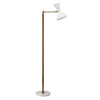 Pisa White & Brass Swing Arm Floor Lamp