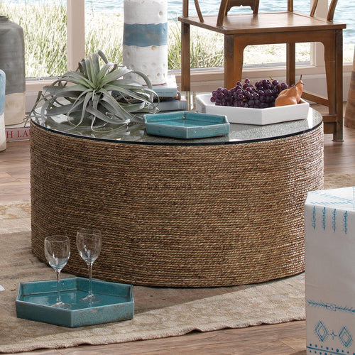 Harbor Round Seagrass Coffee Table