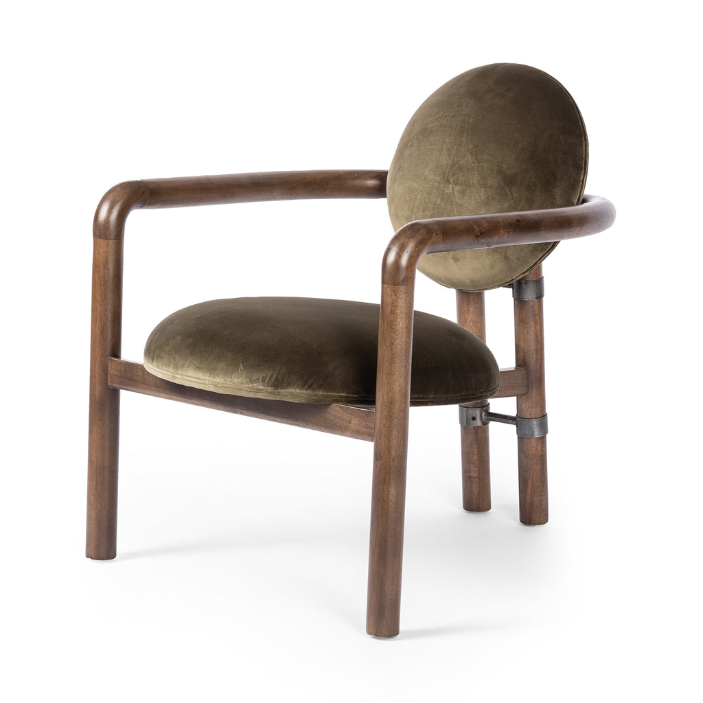 Brando Olive Upholstered Arm Chair