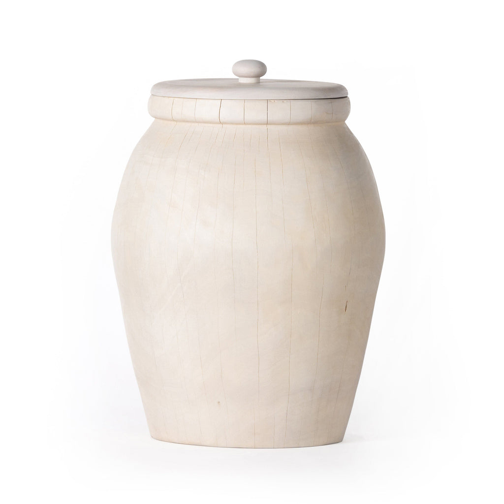 Larson Ivory Reclaimed Wood Jar