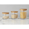 Natural Wood Top Kitchen Canisters