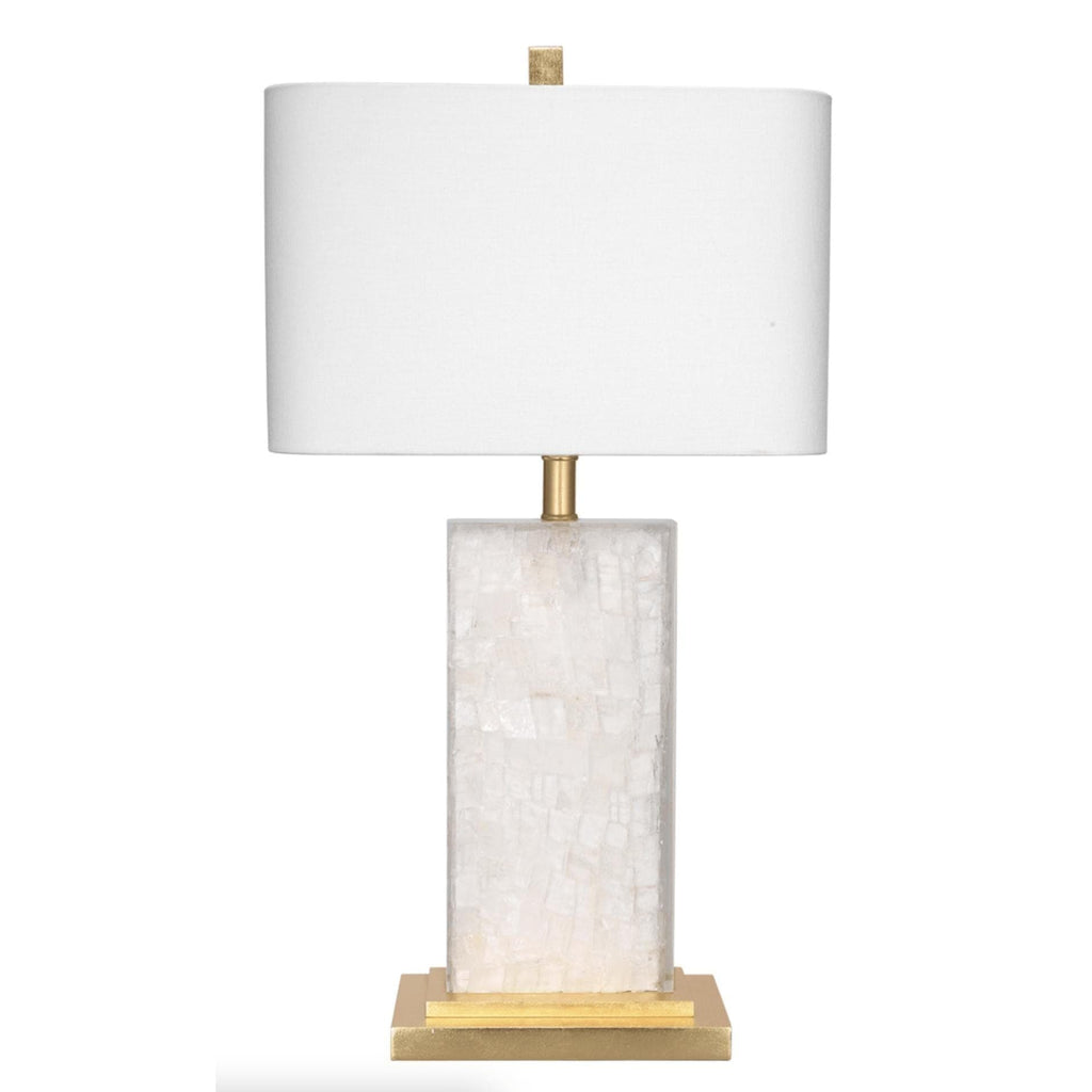 Caesar White & Gold Leaf Table Lamp