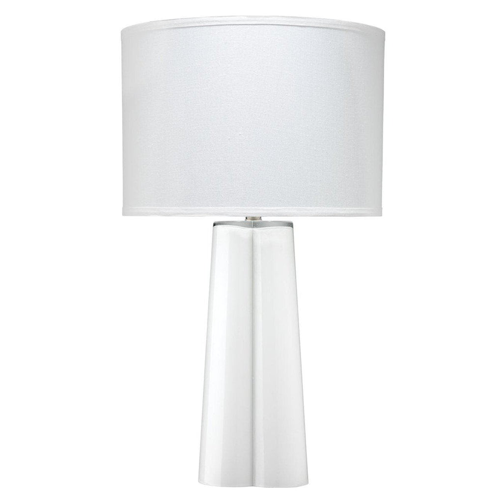 Clover White Glass Table Lamp
