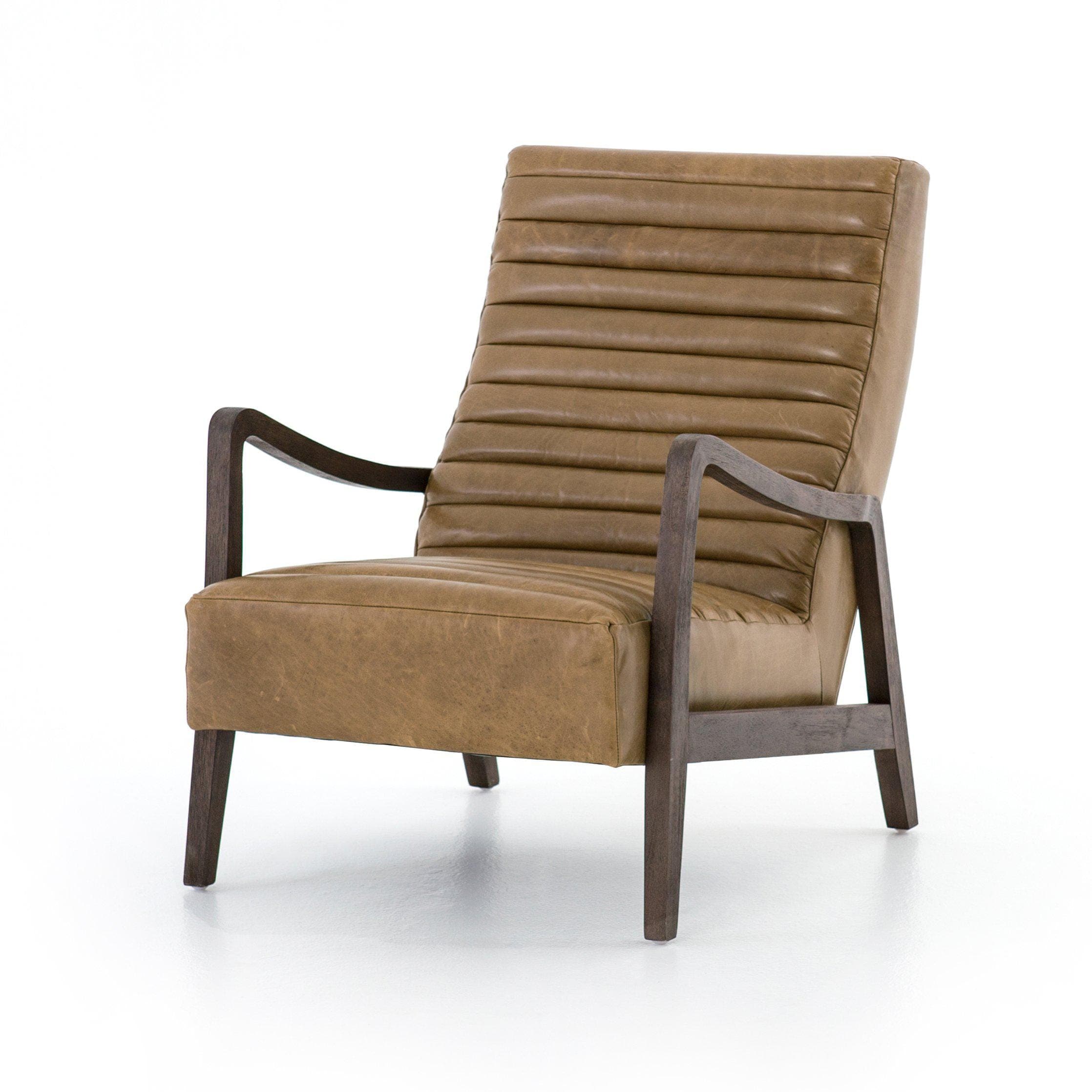 Camel colored leather online chair