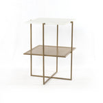 Naomi Antique Brass Accent Table