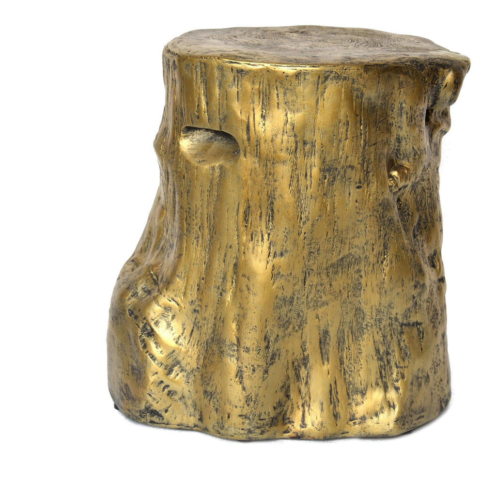 Ceramic Gold Log Stool