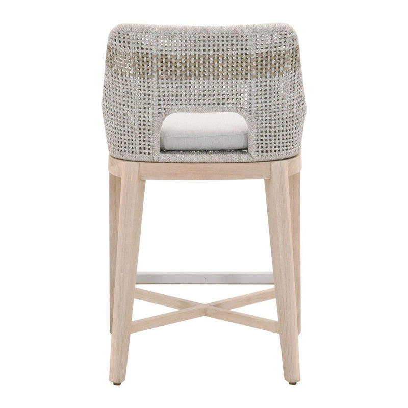 Tootsie Taupe Rope Outdoor Counter Stool