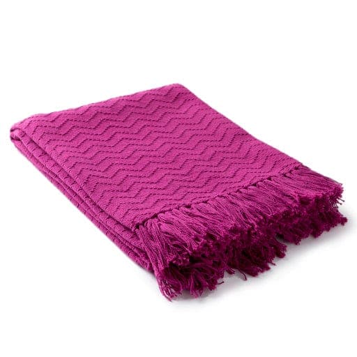 Fuschia throw online blanket