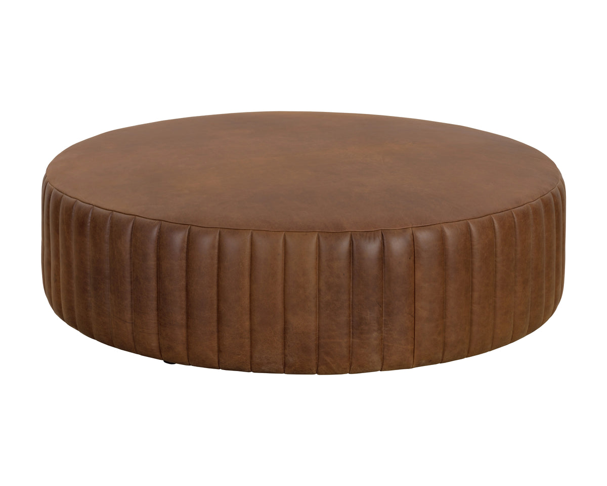 Divano Lucia Tobacco Leather Ottoman