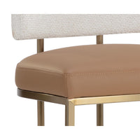 Larissa Barstool - Napa Cognac|Rhea Light Barley - Stool Detail | Bone & Brass