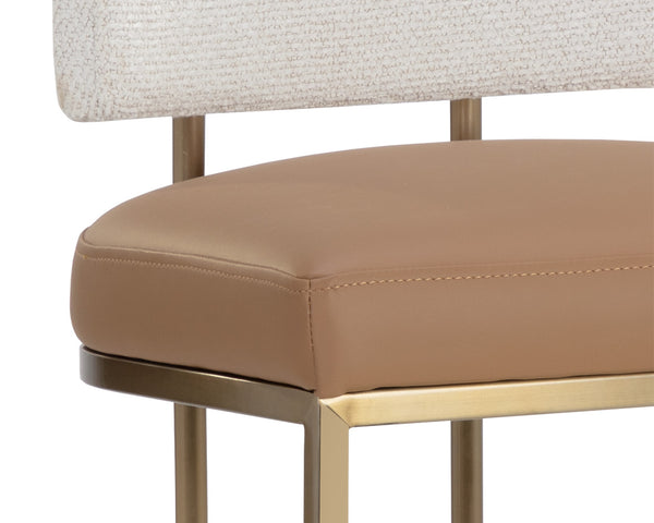 Larissa Barstool Napa Cognac / Rhea Light Barley