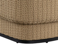 Olbia Natural Rattan & Boucle Outdoor Lounge Chair