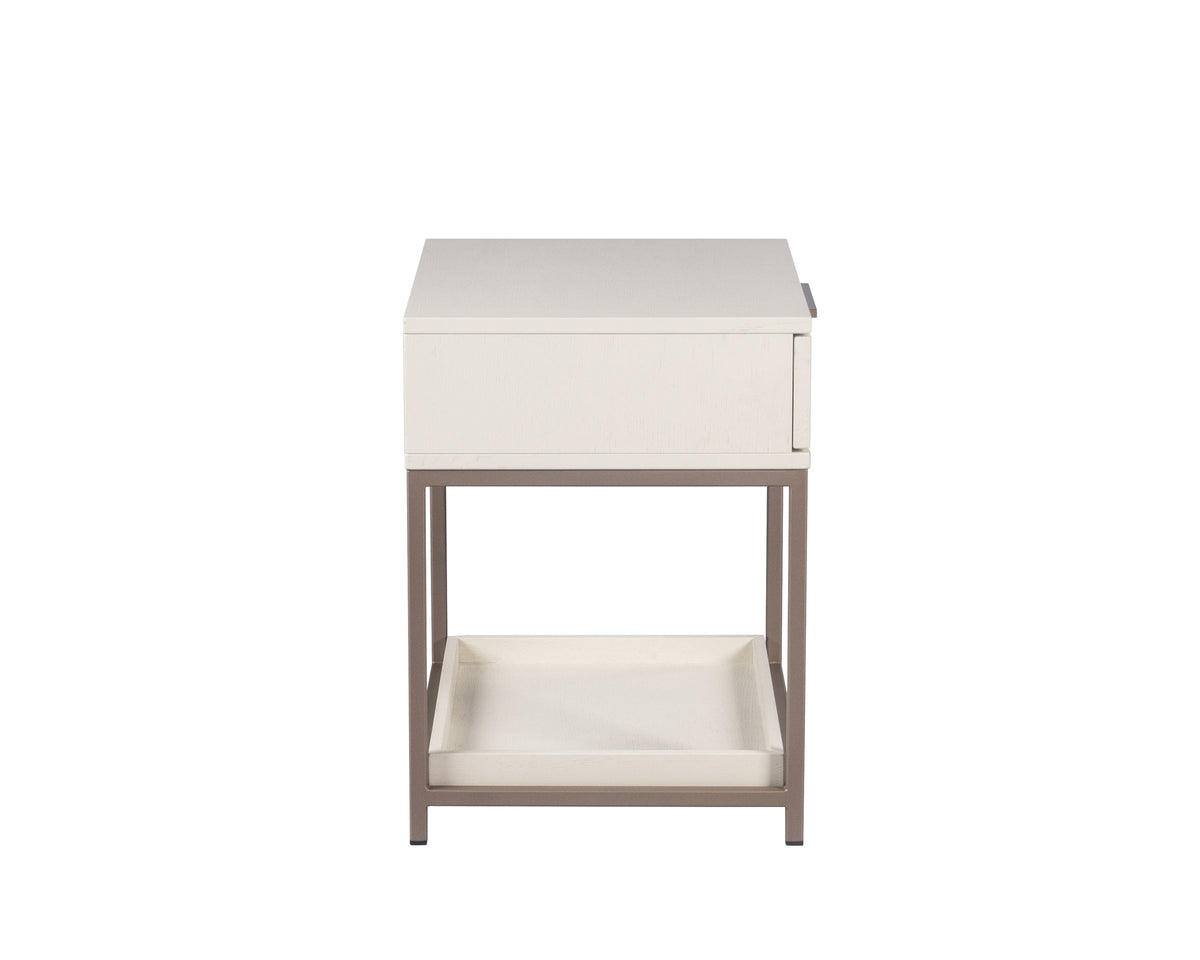 Rebel Small - Champagne Gold - Cream Nightstand