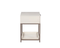 Rebel Small - Champagne Gold - Cream Nightstand