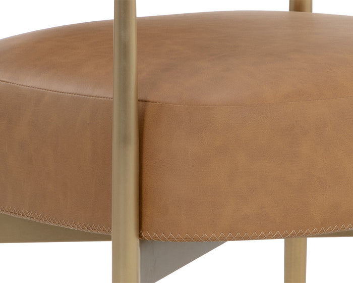 Heloise Dining Milliken Cognac Armchair