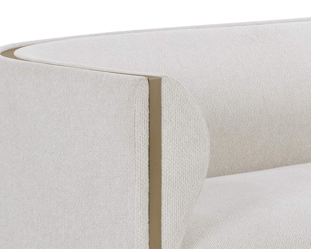 Larron Cream Curved Sofa