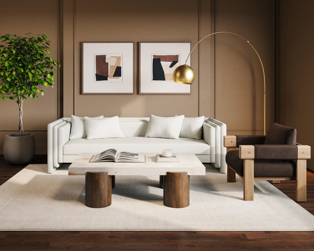Kira Heather Ivory Tweed Sofa