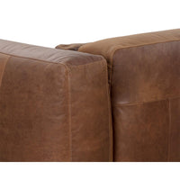 Beau Tobacco Leather Sectional Sofa with Chaise - RAF - Sectional View | Bone & Brass