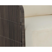 Ravenna Cream & Grey Woven Swivel Outdoor Armchair