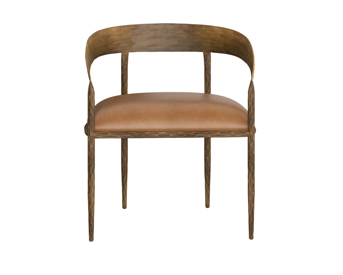 Zanatta Dining Tan Leather Armchair