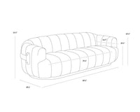 Tadeo Warm Brown - Dove Cream Sofa
