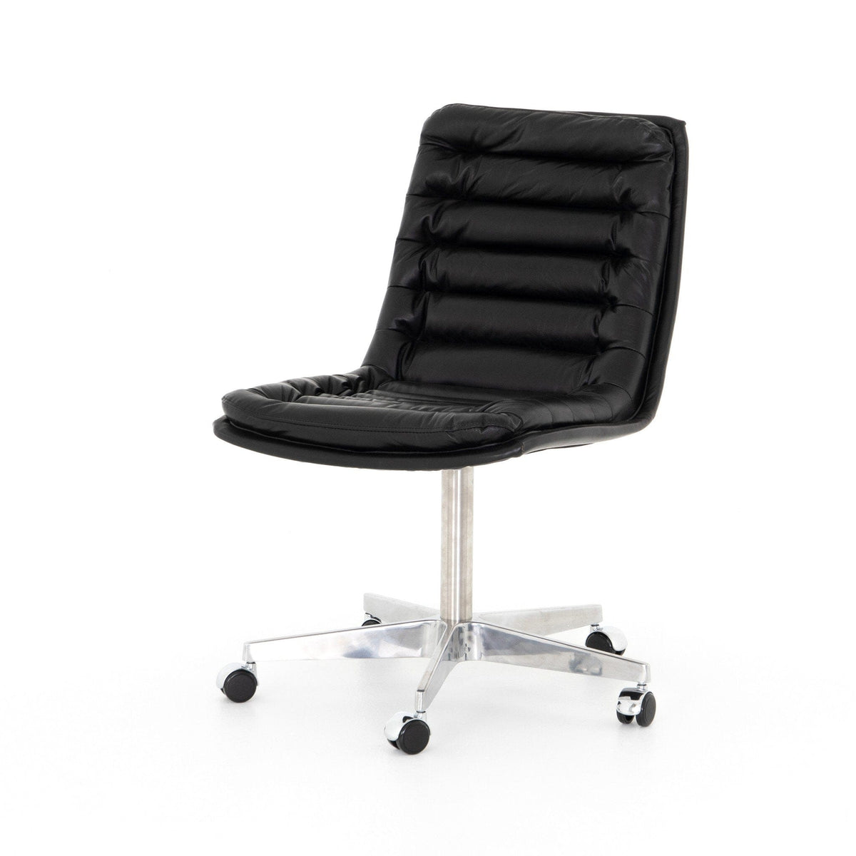 Black Leather Desk Chair