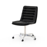 Black Leather Desk Chair