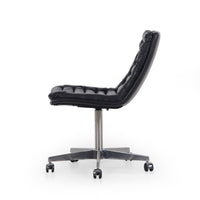 Black Leather Desk Chair