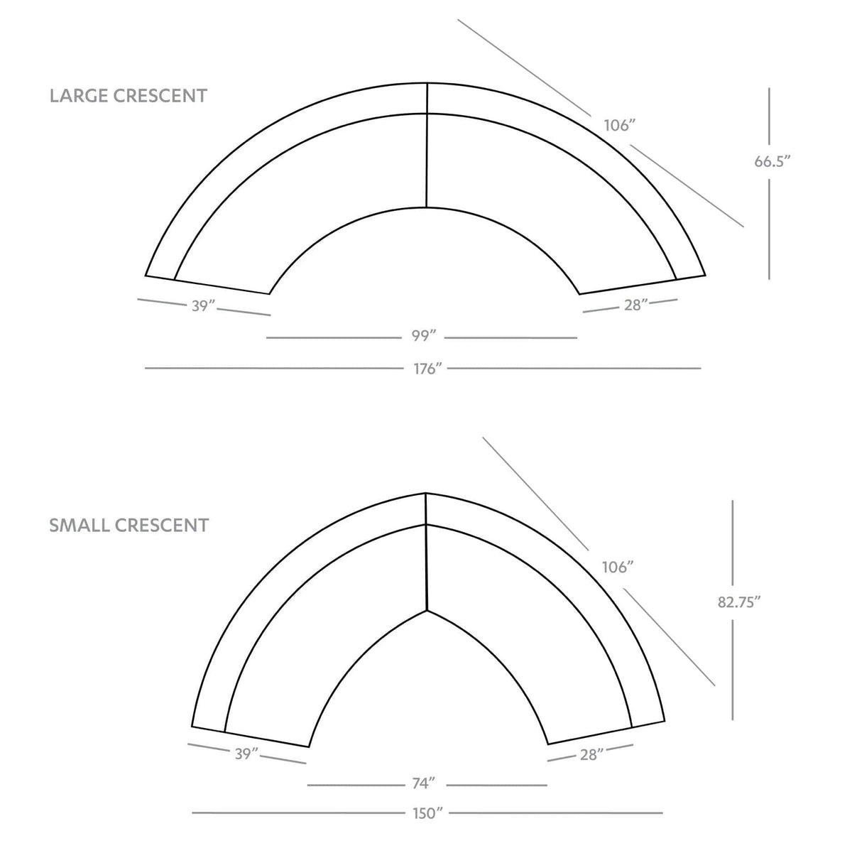 Camel colored curved sectional