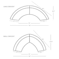 Camel colored curved sectional