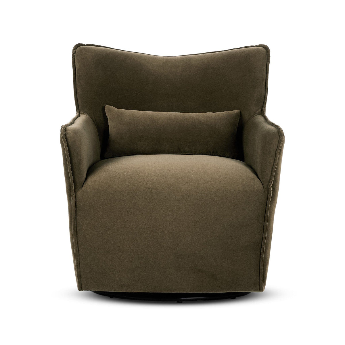 Coffee colored swivel chair