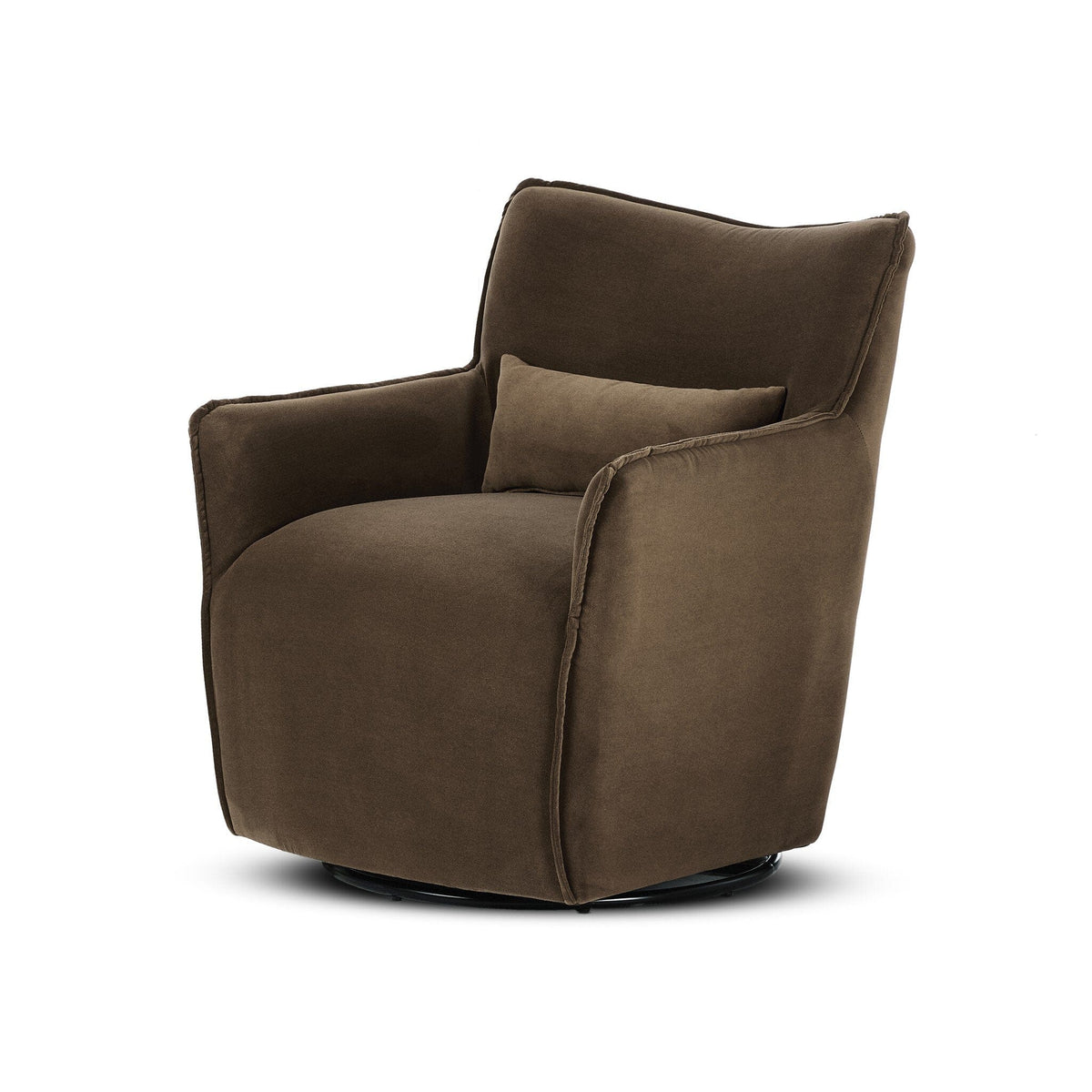 Coffee colored swivel chair