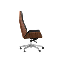Rhett Office Chair - Dillon Black - Chair Upholstery Detail | Bone & Brass
