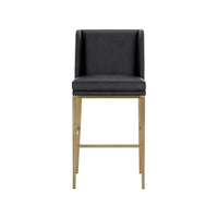 Joplin Barstool - Cantina Black | Vera White Pepper - Stool Detail | Bone & Brass
