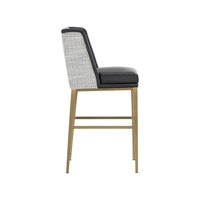Joplin Barstool - Cantina Black | Vera White Pepper - Stool View | Bone & Brass