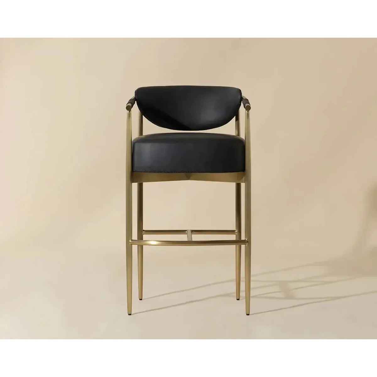 Heloise Barstool - Bravo Black - Stool Detail | Bone & Brass