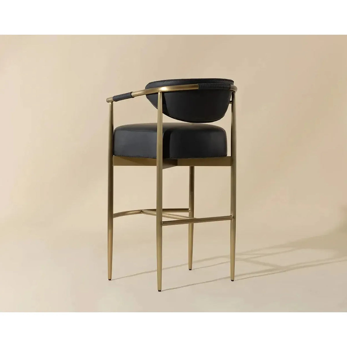 Heloise Barstool - Bravo Black - Stool Detail | Bone & Brass