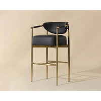 Heloise Barstool - Bravo Black - Stool View | Bone & Brass