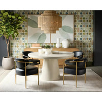 Heloise Dining Armchair - Bravo Black - Chair Side View | Bone & Brass