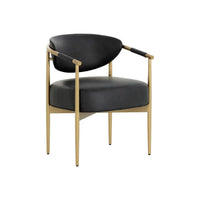 Heloise Dining Armchair - Bravo Black | Bone & Brass