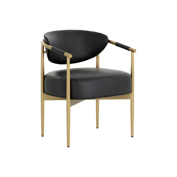 Heloise Dining Armchair - Bravo Black | Bone & Brass