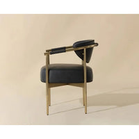 Heloise Dining Armchair - Bravo Black - Chair View | Bone & Brass
