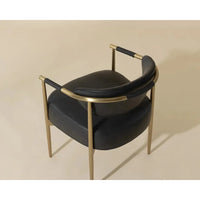 Heloise Dining Armchair - Bravo Black - Chair Detail | Bone & Brass