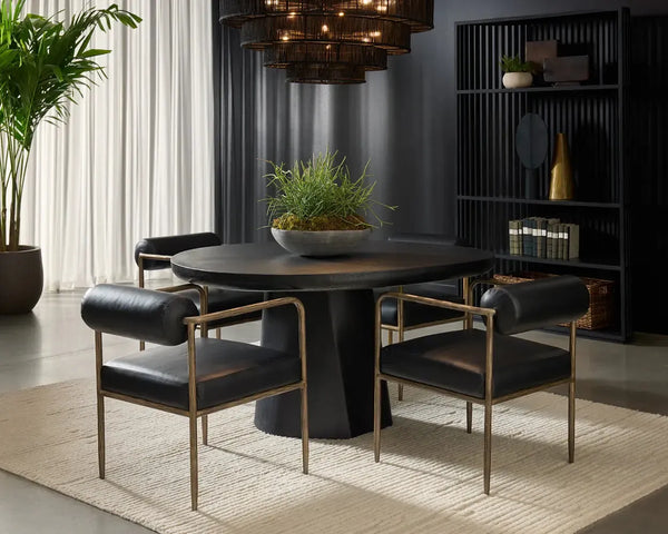Celica Dining Table - Black - 55"