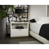 Jenkins Cream & Bronze Nightstand