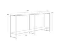 Eiffel Antique Brass Console Table
