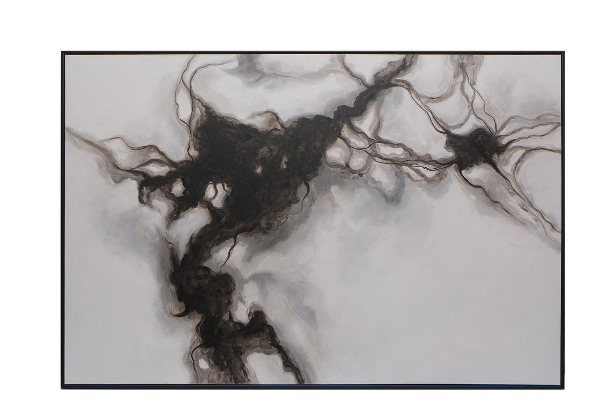 Smoke Screen 72" X 48" - Black Floater Frame